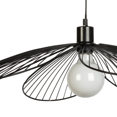 Suspension FLORA en métal Noir, compatible culot E27, 25W