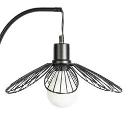 Lampe à poser FLORA en métal Noir, compatible culot E27, 25W