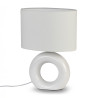 Lampe à poser DONUT en céramique Blanc, compatible culot E14, 40W