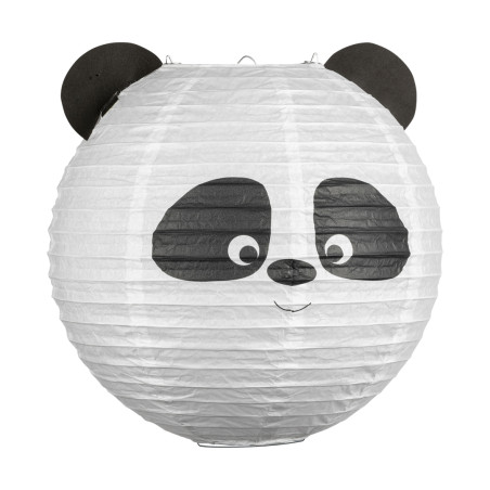 Suspension boule papier PANDA Blanc et Noir, 60W