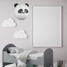 Suspension boule papier PANDA Blanc et Noir, 60W