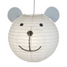 Suspension boule papier ourson MILOW Blanc et Noir, 60W