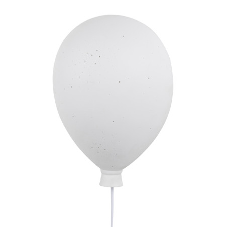 Applique BALLON en céramique Blanc, compatible culot E14, 25W