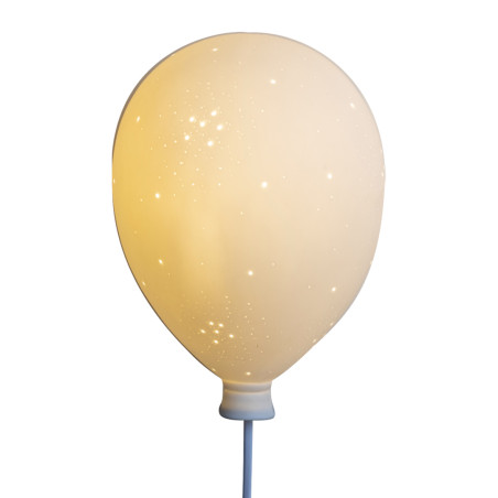 Applique BALLON en céramique Blanc, compatible culot E14, 25W