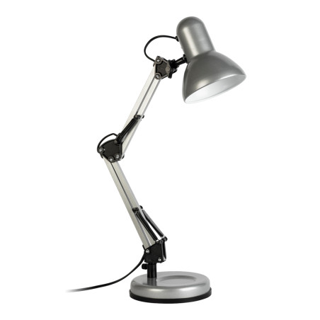 Lampe à poser TEMPO en métal Gris, compatible culot E27, 25W