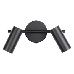 Plafonnier VERSO en métal Noir, compatible culot GU10, 7W