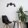 Plafonnier VERSO en métal Noir, compatible culot GU10, 7W