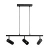 Suspension VERSO en métal Noir, compatible culot GU10, 7W