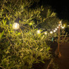 Guirlande lumineuse LED 5m 230V extensible IP44, 10 boules P45