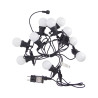 Guirlande lumineuse LED 5m 230V, extensible IP44, 10 boules P45, 8 modes d'utilisation