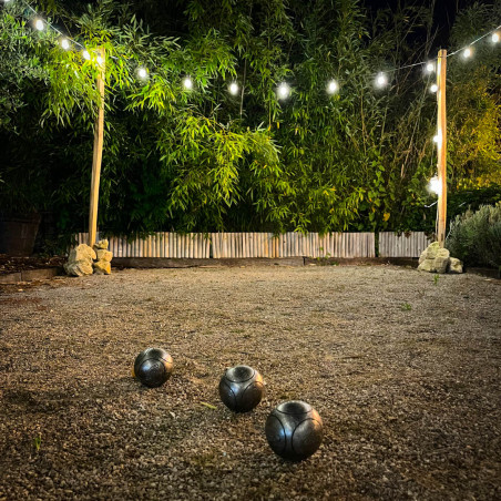 Guirlande lumineuse LED 5m 230V extensible IP44, 10 boules P45