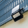 Projecteur mural solaire compact IP54, 850 lumens, détecteur de mouvement, Noir