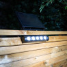Réglette solaire LED IP65, 1000 lumens, panneau solaire déporté, détecteur de mouvement, Noir
