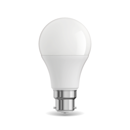 Lot de 5 ampoules LED A60, culot B22, 806 Lumens, conso. 9W éq. 60W, Blanc neutre