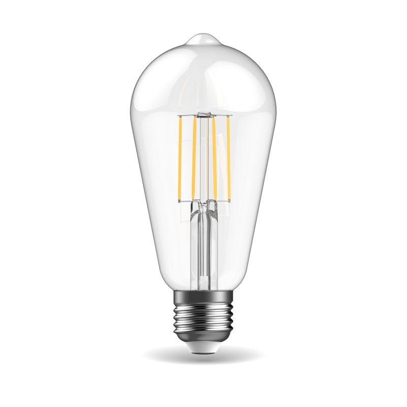Ampoule à filament LED Edison, culot E27, 806 Lumens, conso. 7W éq. 60W, Blanc chaud