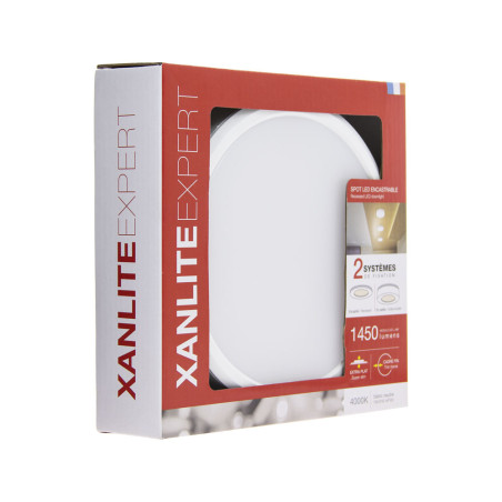 Plafonnier LED Rond - Double fixation - cons. 12W - 850 lumens - Blanc neutre