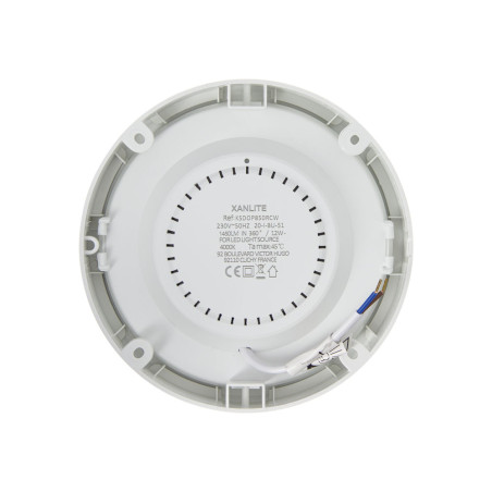 Plafonnier LED Rond - Double fixation - cons. 12W - 850 lumens - Blanc neutre