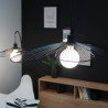 Suspension FLORA en métal Noir, compatible culot E27, 25W