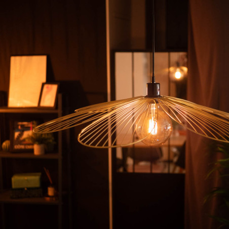 Suspension FLORA en métal Or, compatible culot E27, 25W