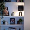 Lampe à poser KRISPY en céramique Noir, compatible culot E14, 40W