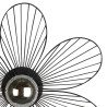 Applique FLORA en métal Noir, compatbile culot E27, 25W
