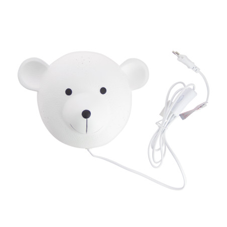 Applique MILOW en céramique Blanc, compatible culot E14, 25W