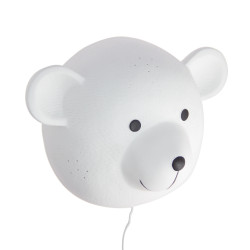 Applique MILOW en céramique Blanc, compatible culot E14, 25W
