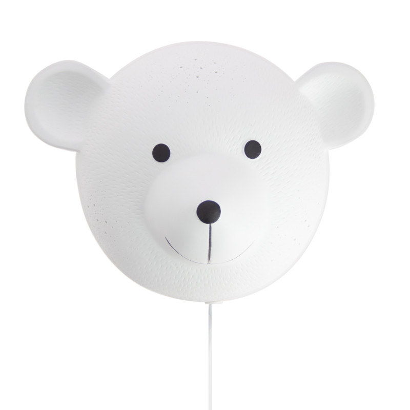 Applique MILOW en céramique Blanc, compatible culot E14, 25W