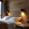 Applique VERSO en métal Noir, compatible culot GU10, 7W