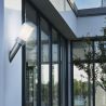 Applique murale filaire flambeau en acier finition gris argent, IP44, culot E27