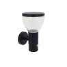 Applique murale filaire en métal noire moderne, IP44, détecteur de mouvement, culot E27