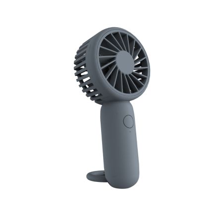 Mini ventilateur nomade gris, rechargeable, 3 vitesses