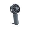 Mini ventilateur nomade gris, rechargeable, 3 vitesses