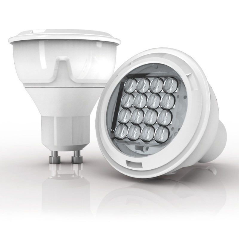 Ampoule LED spot, culot GU10, 6,1W cons. (50W eq), lumière blanc chaud