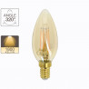 Ampoule LED Flamme / Vintage au verre ambré, culot E14, 3,8W cons. (30W eq.), 350 lumens, lumière blanc chaud