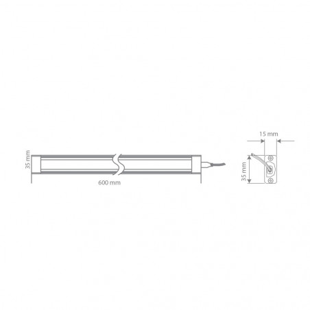 Réglette LED carré - inter-connectable - 200 lumens