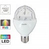 Ampoule LED disco, culot E27, 3W cons. lumière RGB motorisée
