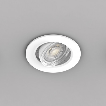 Spot Encastrable LED Intégré - Changement de température par switch - Orientable - cons. 6,5W (eq. 50W) - Blanc chaud