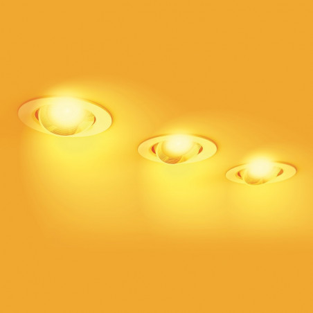 Spot Encastrable LED Intégré - RGB - Orientable - cons. 6,8W (eq. 40W) - 345 lumens - Blanc chaud