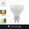 Ampoule LED spot, culot GU10, 5,5W cons. (35W eq.), lumière blanc chaud, 150 lumen en autonome