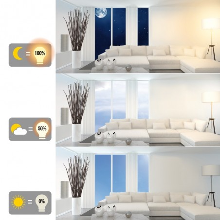 Ampoule LED spot, culot GU10, 5W cons. (50W eq.), intensité lumineuse automatique