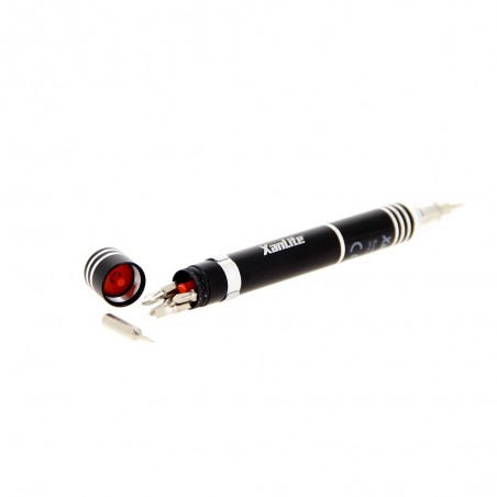 Tournevis LED, x6 Têtes Incluses (Cruciforme/Plate), Mini Torche Intégrée