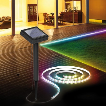 Balise strip LED solaire - 3 m RVB -