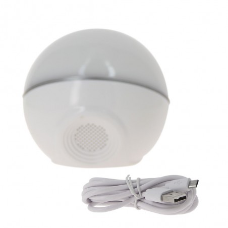 Mini sphère Sonolux - blanc et multicolor - haut parleur bluetooth