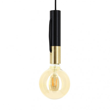 Suspension design modèle tempo métal noir et laiton