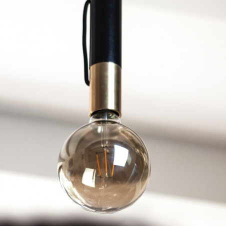 Suspension design modèle tempo métal noir et laiton