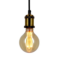 Ampoule LED déco Hologramme Globe (G95) au verre ambré, culot E27, 4W cons., 200 lumens, lumière blanc chaud