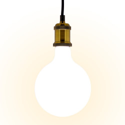 Ampoule LED déco éclairante Globe Opaline au verre lacté, culot E27, 12W cons. (100W eq.), 1521 lumens, lumière blanc neutre