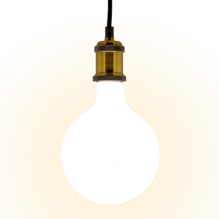 Ampoule LED déco éclairante Globe Opaline au verre lacté, culot E27, 12W cons. (100W eq.), 1521 lumens, lumière blanc neutre