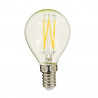 Lot x2 ampoules à filament LED EDF, sphériques, culot E14, conso 4W eq. 40W, blanc chaud